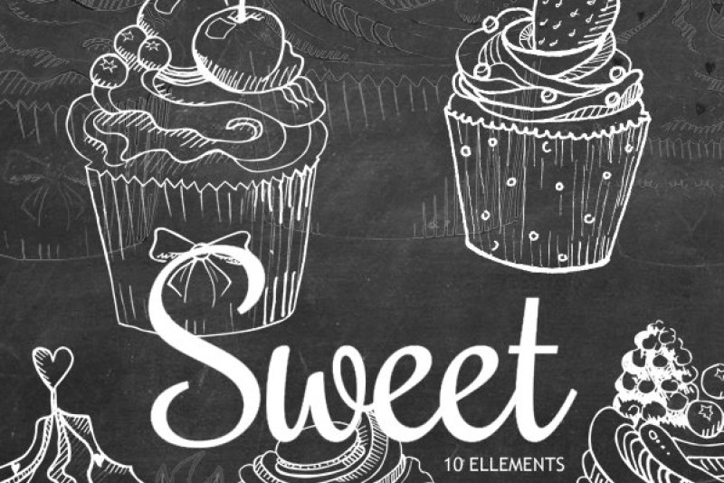 chalkboard cake cliparts