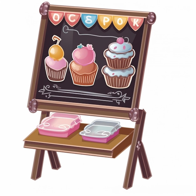 chalkboard cupcake cliparts