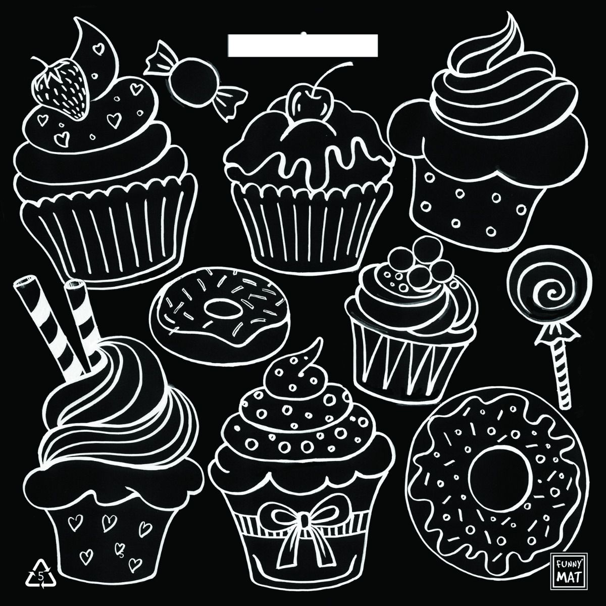 chalkboard cupcake cliparts