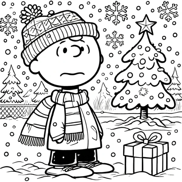 charlie brown christmas coloring pages