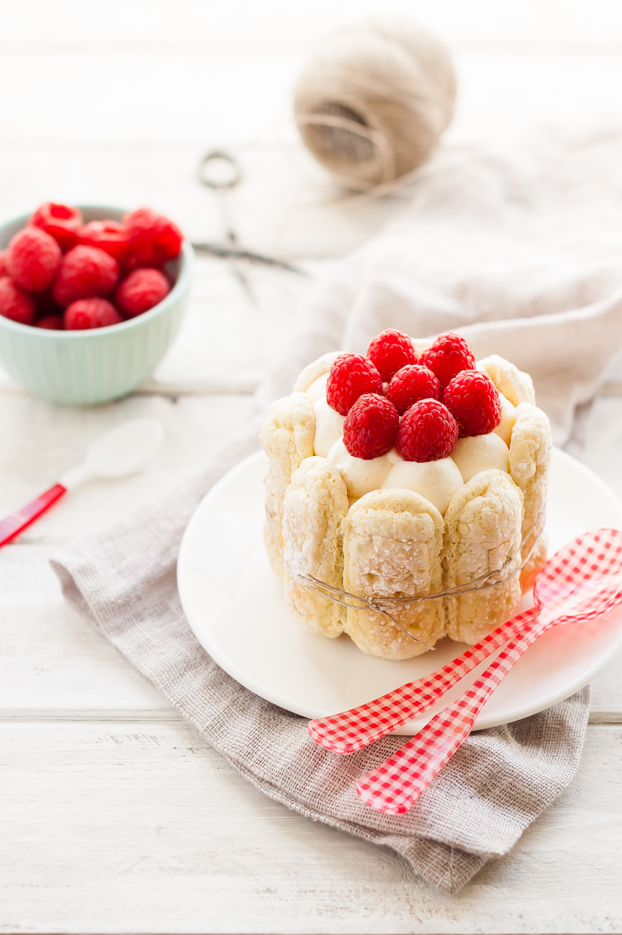 Individual Raspberry Mousse Charlottes