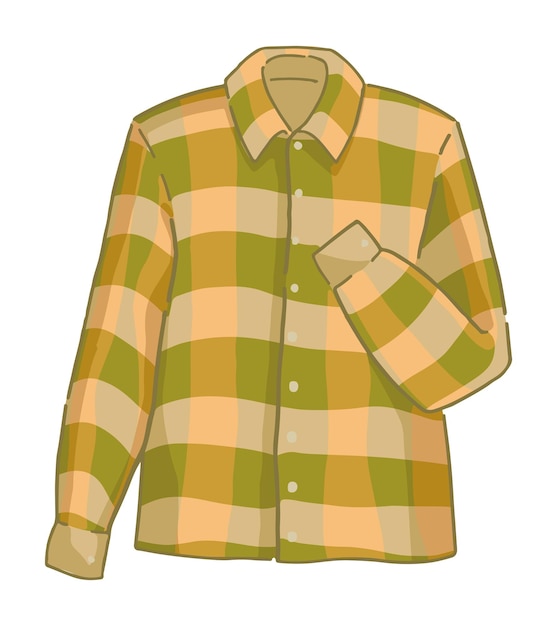 Premium Vector | Doodle of checkered shirt Cartoon clipart of cold ...