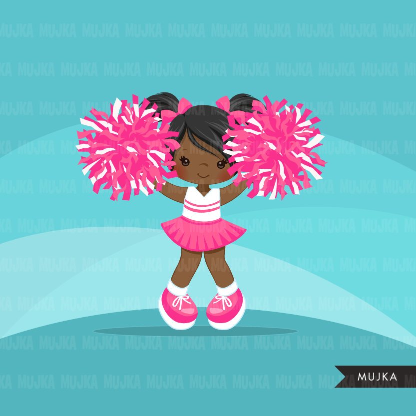 cheerleader cliparts black