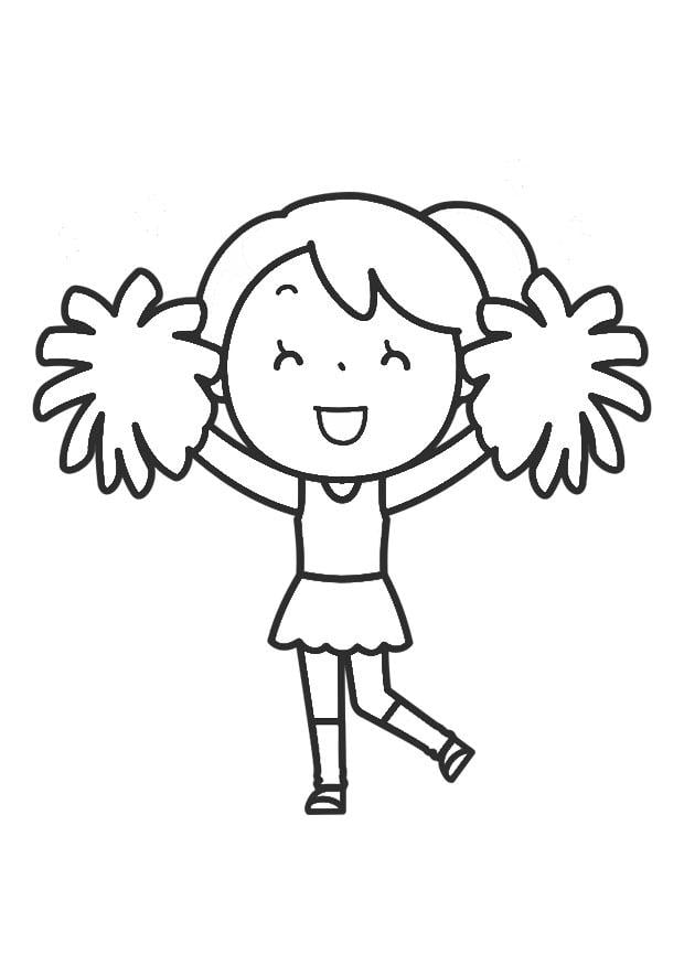 Coloring Page cheerleading - Free printables - Img 30261