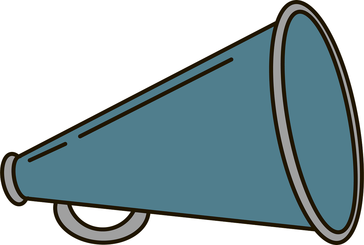 cheerleading megaphones clipart