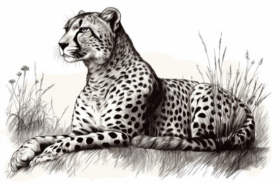 cheetah drawings images