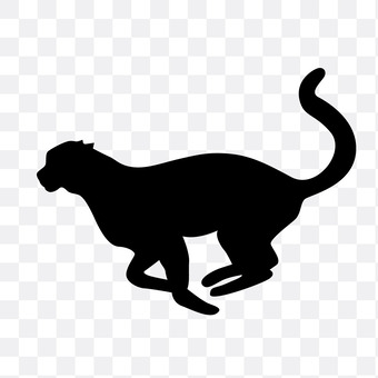 cheetah silhouette cliparts