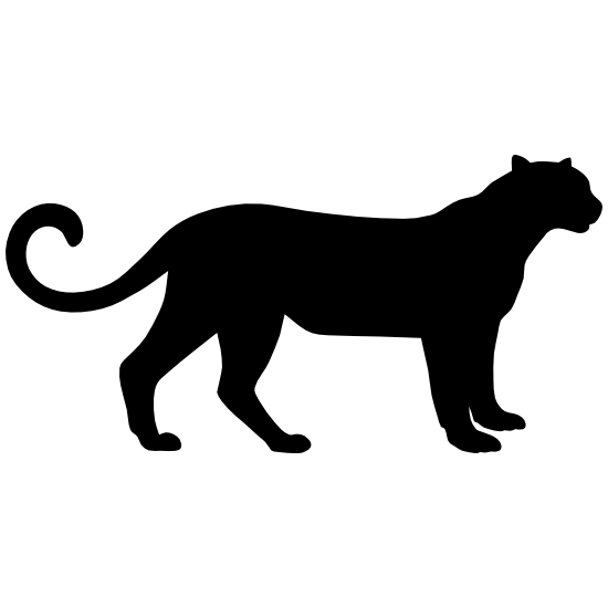 cheetah silhouette cliparts