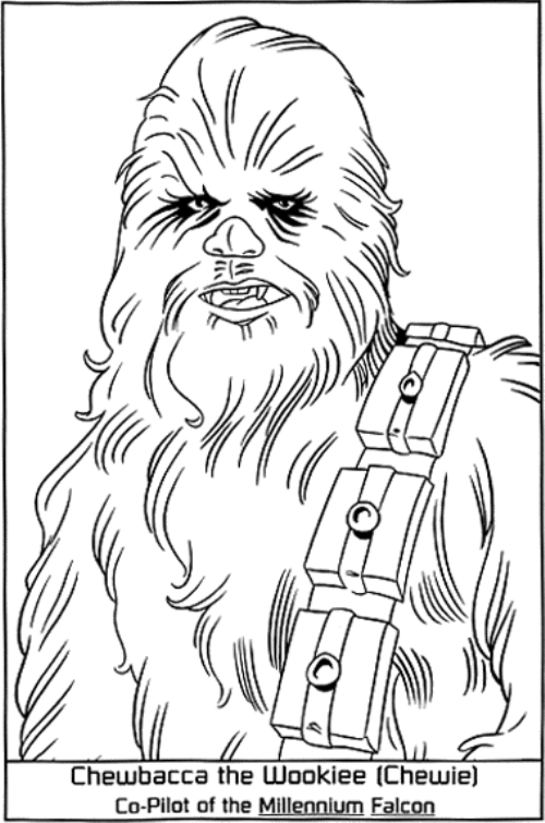 chewbacca coloring page