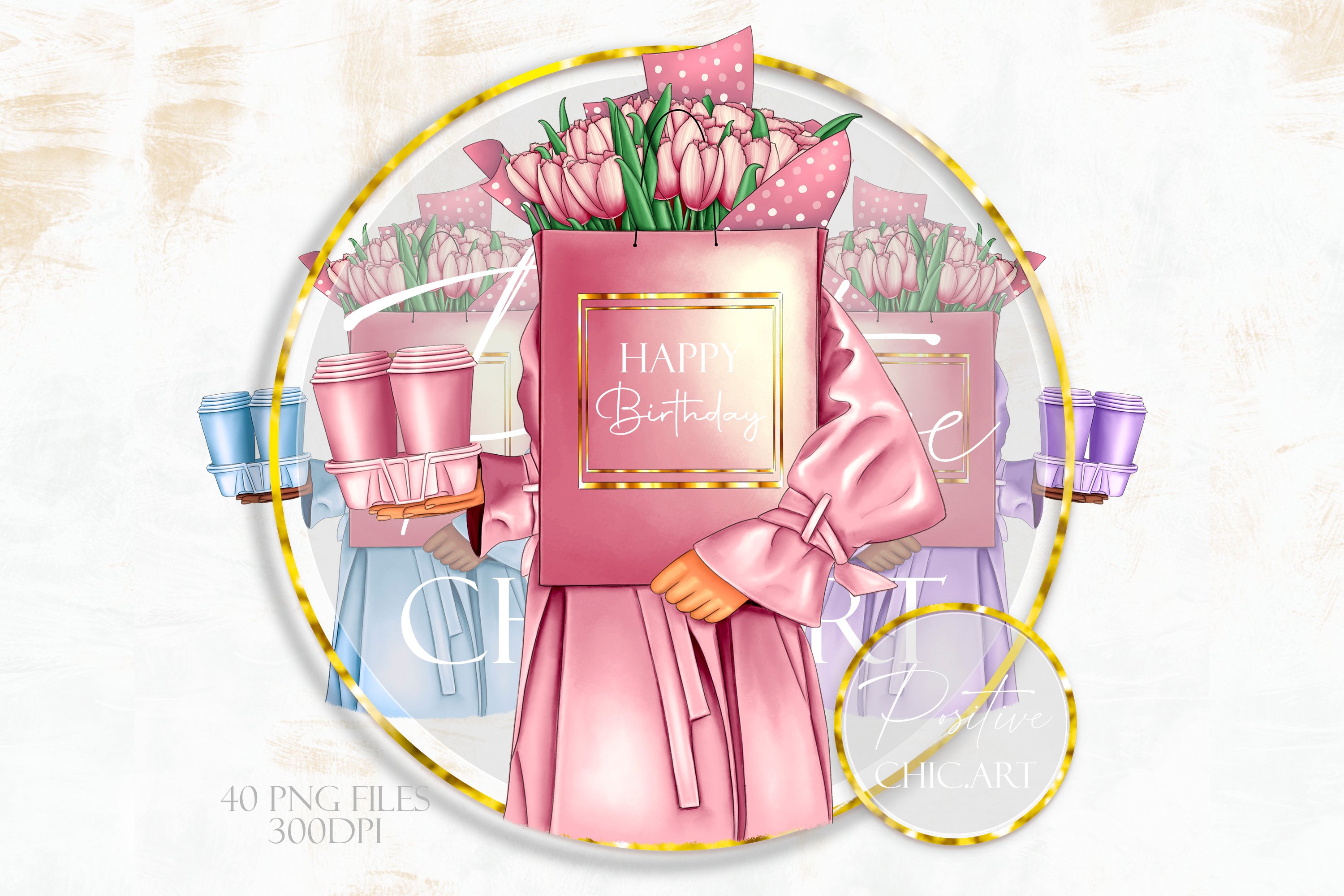 chic birthday cliparts