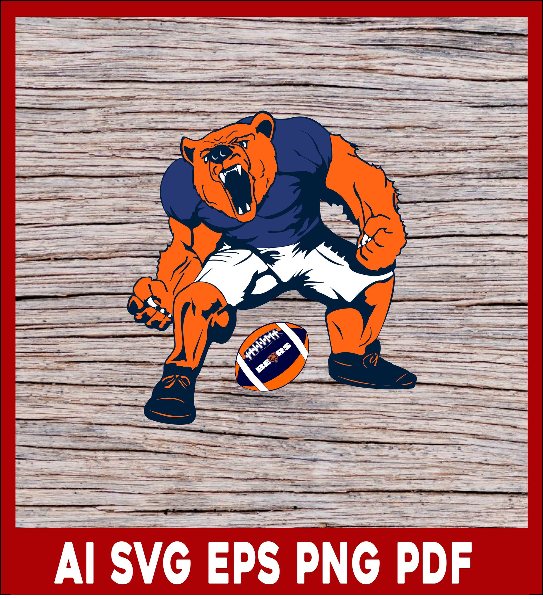 Nfl Chicago Bears Logo, Chicago Bears svg, Bears Clipart, Football ...