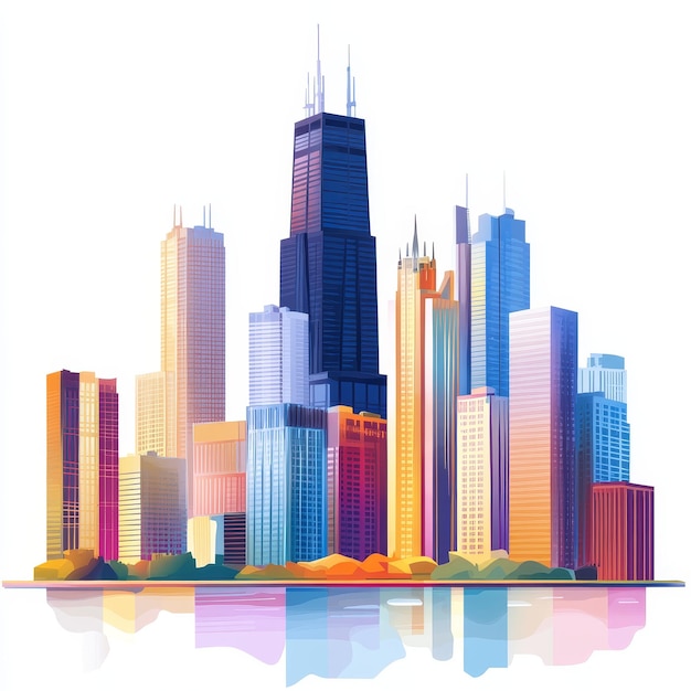 chicago skyline clipart