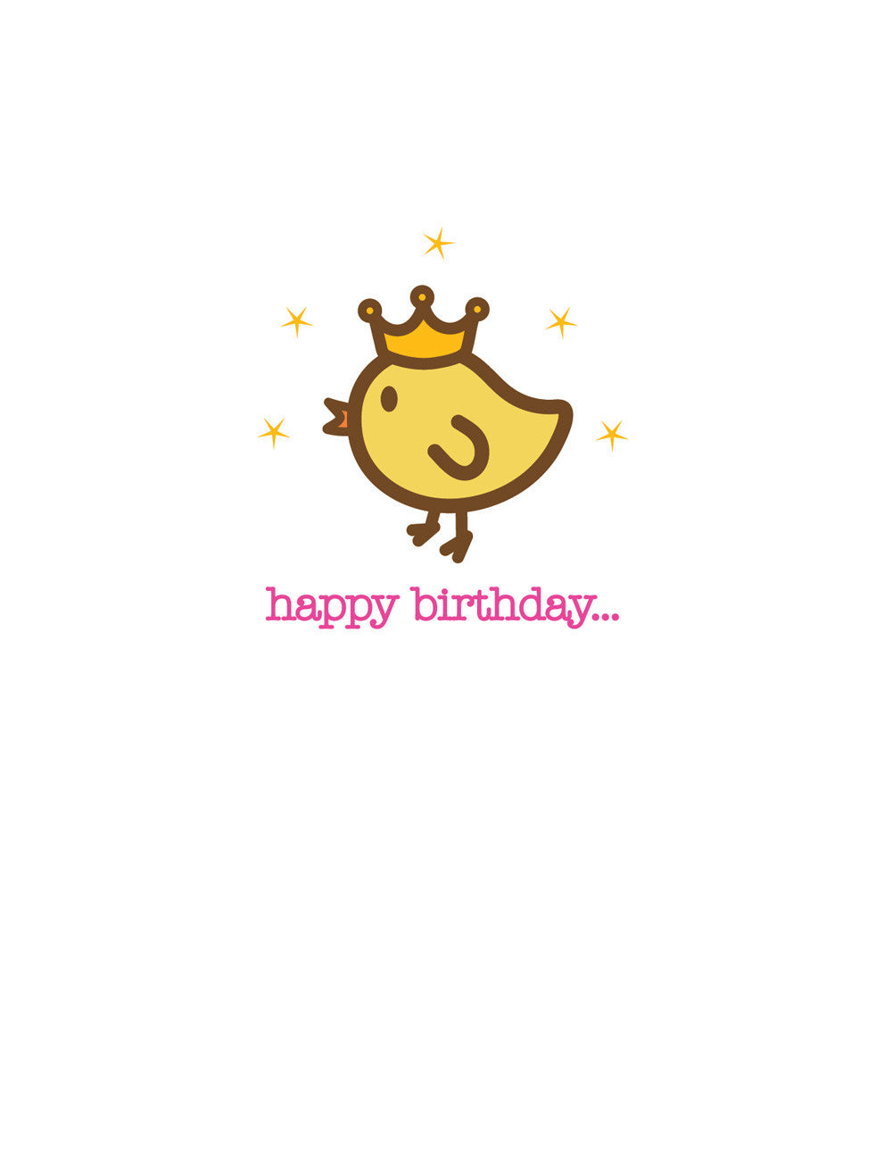 Chick Birthday Card – wanart.com
