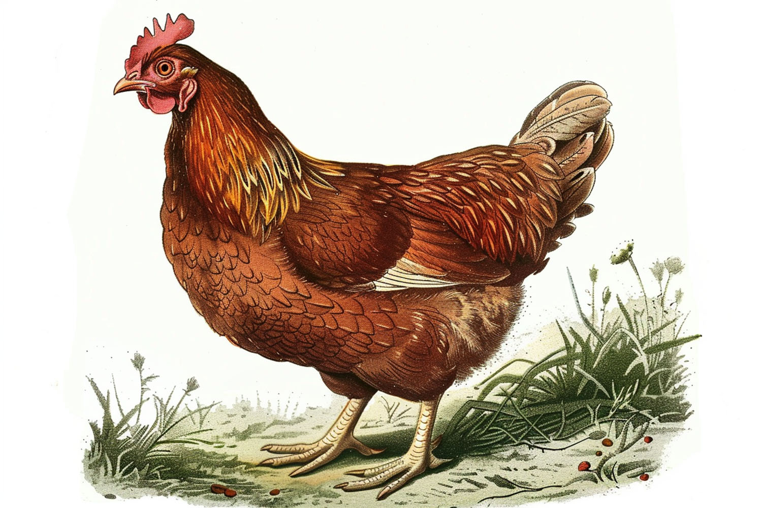 10 Vintage Style Chicken Clipart! - The Graphics Fairy