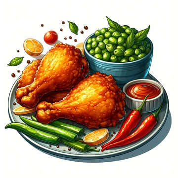 chicken plate cliparts