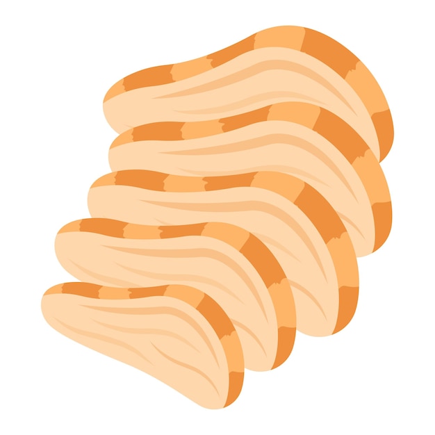 Premium Vector | Boiled chicken Pieces of boiled chicken Vector ...
