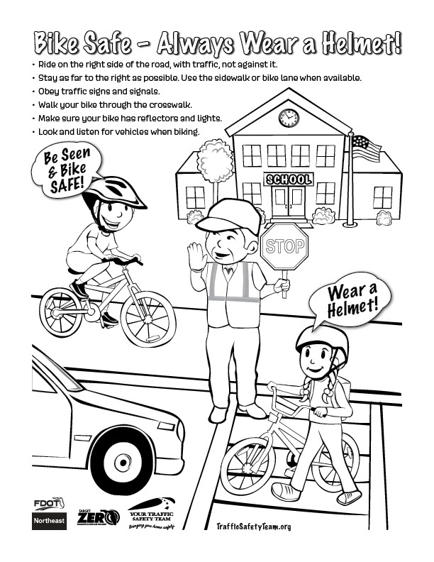 child safety coloring pages