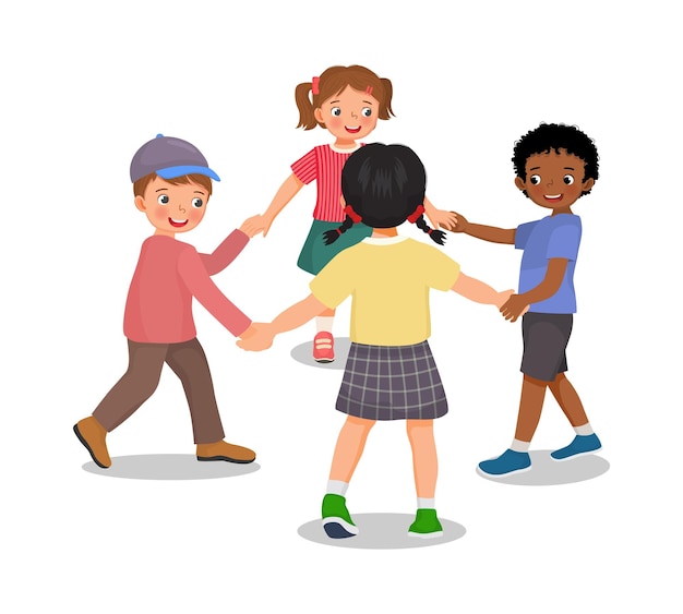 children holding hands clipart 2024