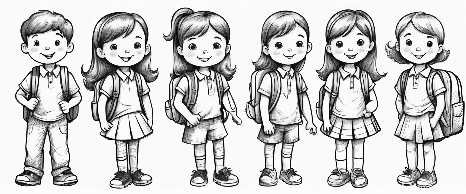 children in school clipart 2024