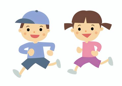 Free Vectors | Illustration of running children