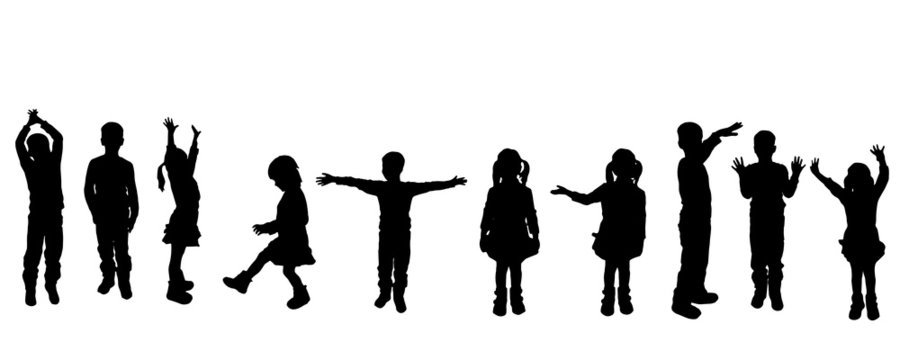 children silhouettes