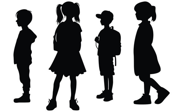 Silhouette Kids-Bilder: Stock-Fotos &amp; -Videos. | Adobe Stock