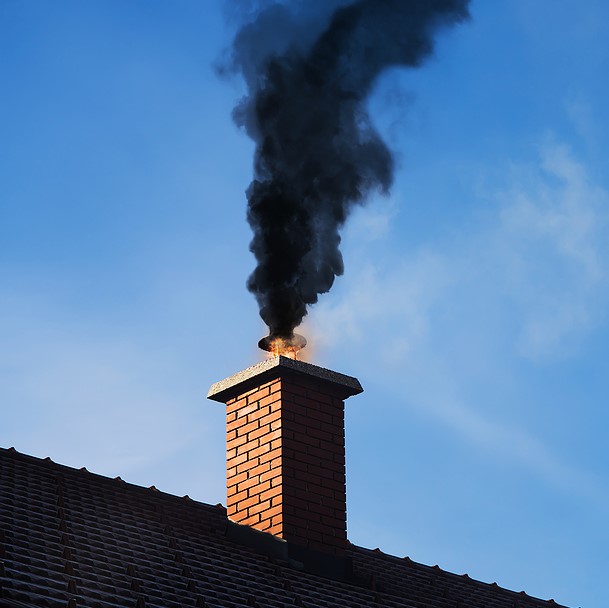 chimney smokes