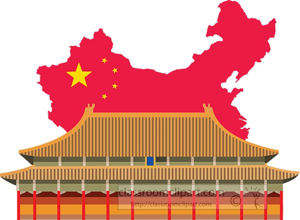 Ancient China Clipart - forbidden-city-china-with-map-in ...