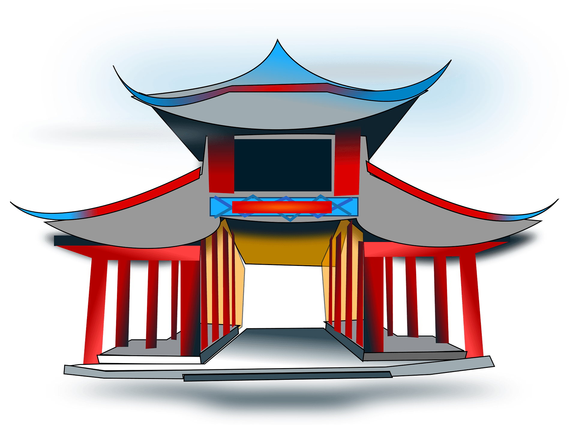 Chinese Architecture - Free vector clipart images on clipart library.com