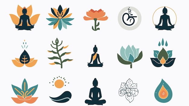 chinese meditation cliparts
