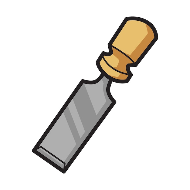 Premium Vector | Handy Iron Chisel Clipart