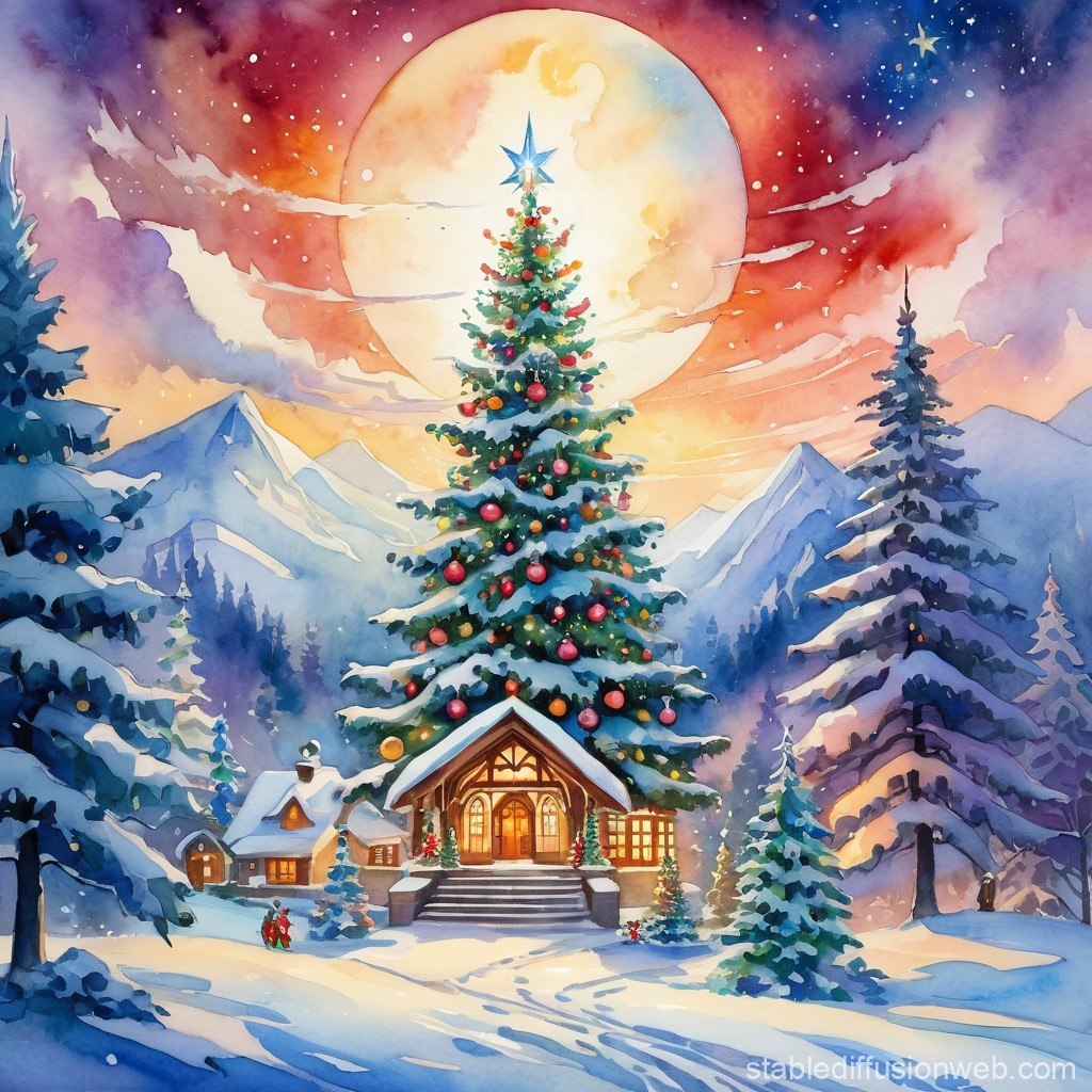 Kandinsky Inspired Christmas Art | Stable Diffusion Online
