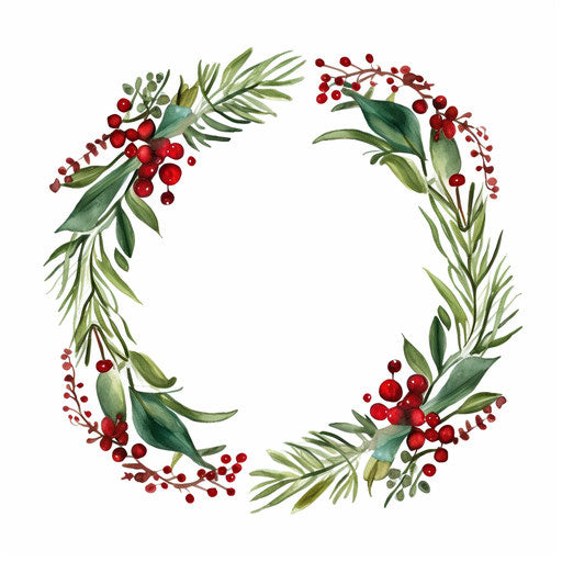 Christmas Border Graphics in Minimalist Art Style: 4K &amp; Vector ...