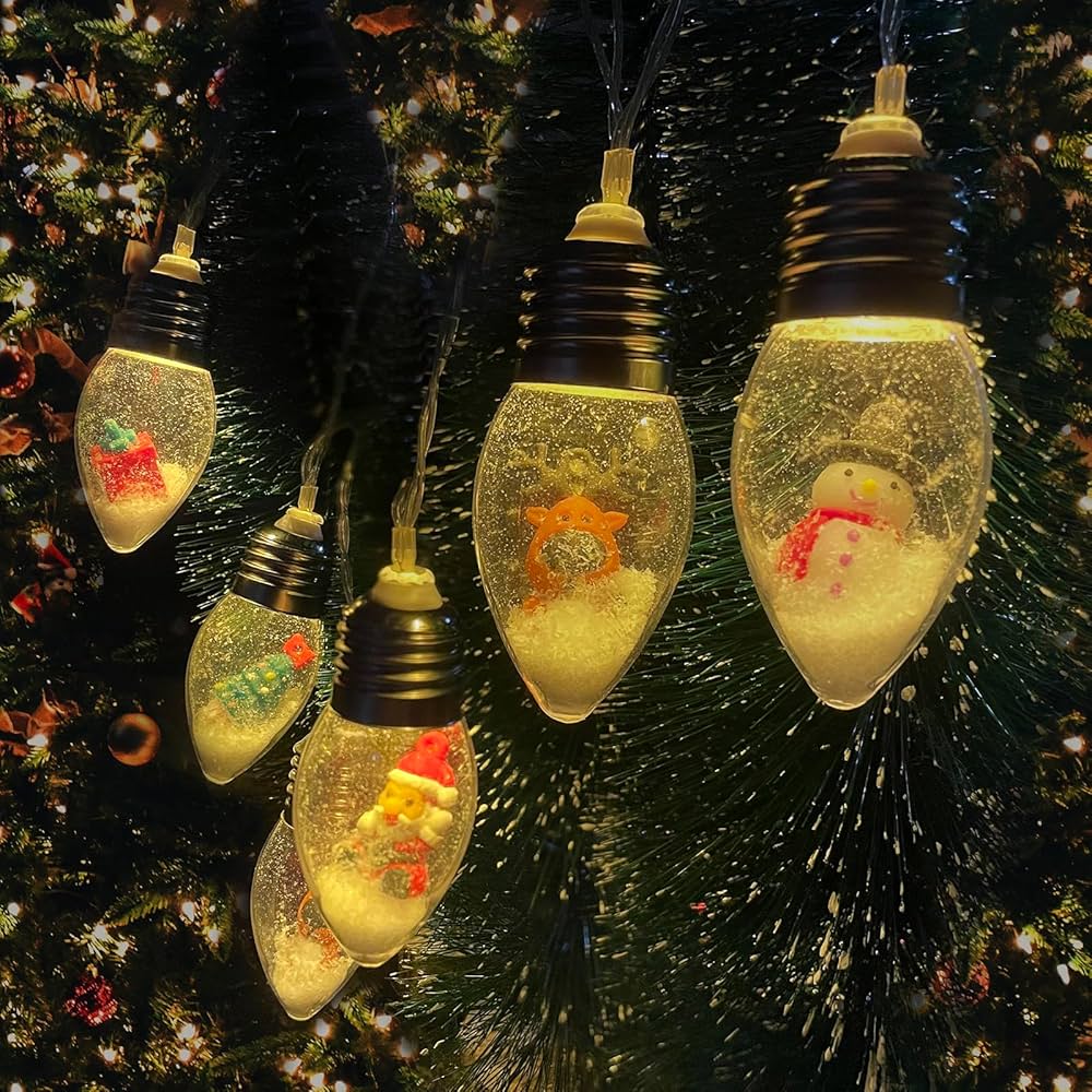 Christmas Bubble Lights Christmas Decor String Lights with 10 LED ...