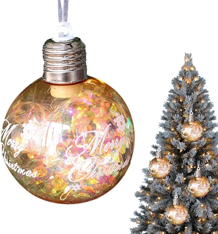 Christmas Bulbs Glow in the Dark Christmas Tree Baubles Ornaments Indoor  Outdoor Fun Christmas Party Supplies for Weddings and Holidays : Amazon.de:  ...