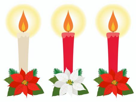 Free Vectors | Set of 3 Christmas candles