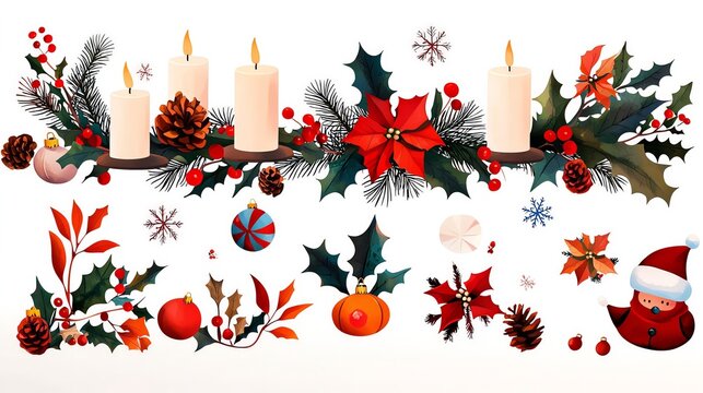 christmas candles clipart