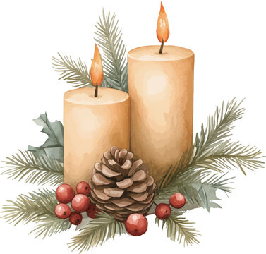 christmas candles clipart