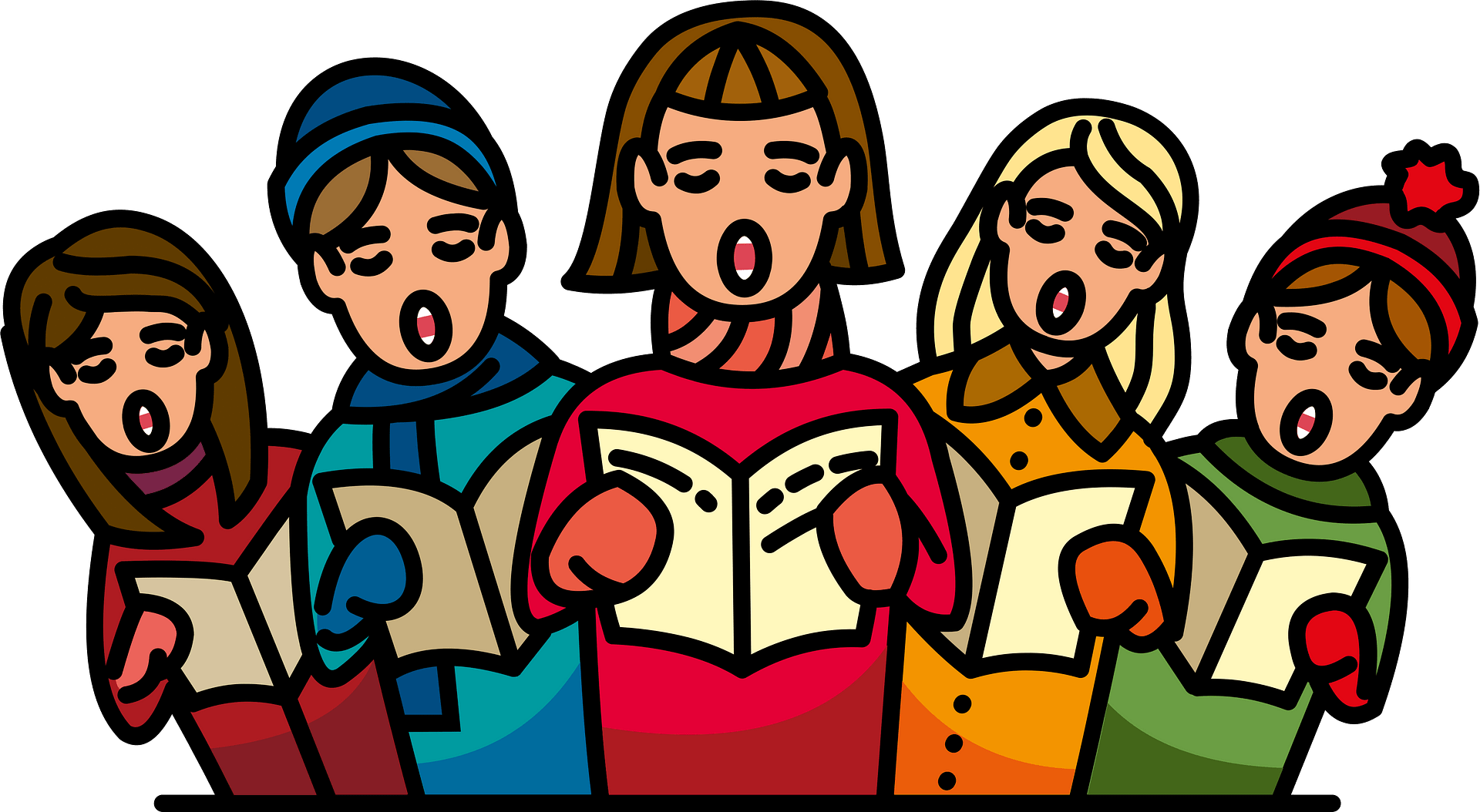 christmas carolers clipart