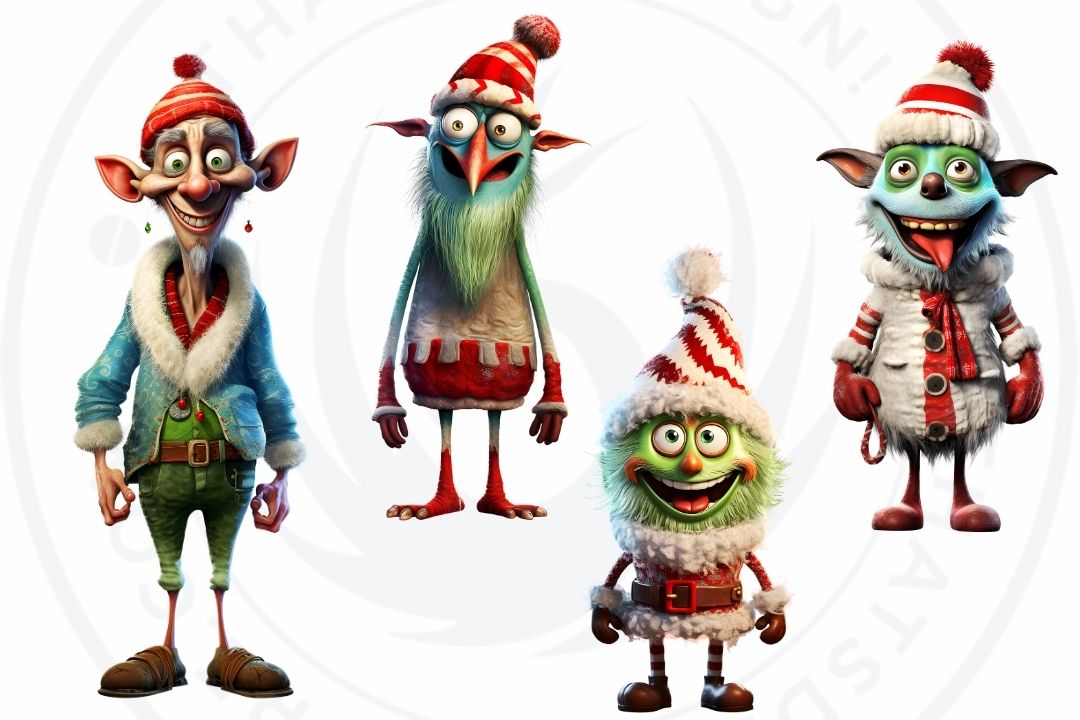 christmas character cliparts