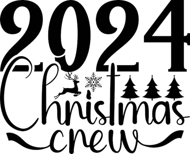 christmas clip art black and white 2024