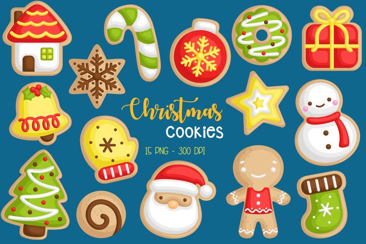 Christmas Cookies Clipart - Gingerbread Cookie Clipart