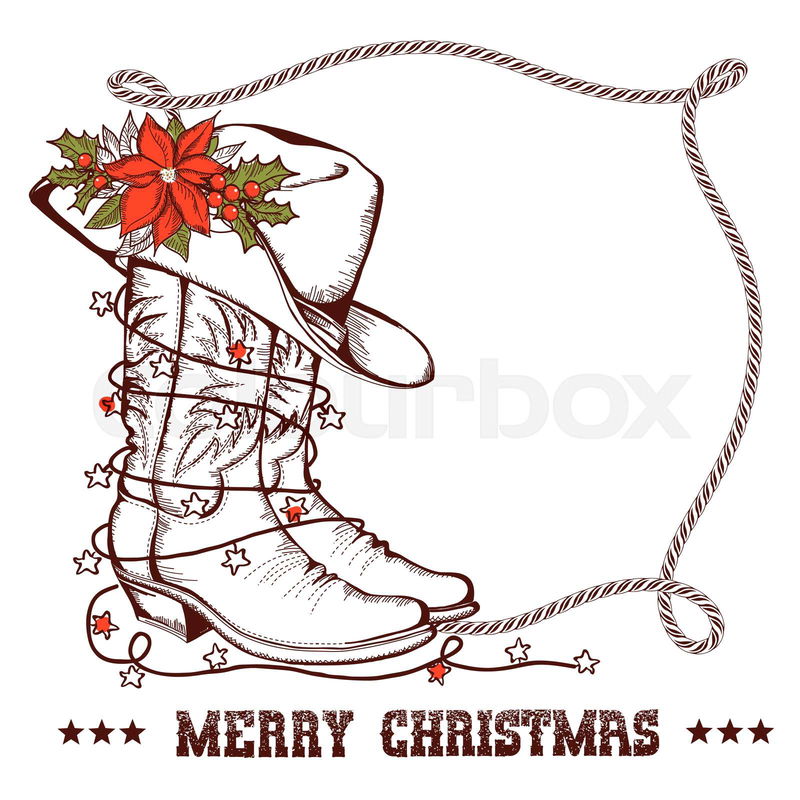 christmas cowboy cliparts
