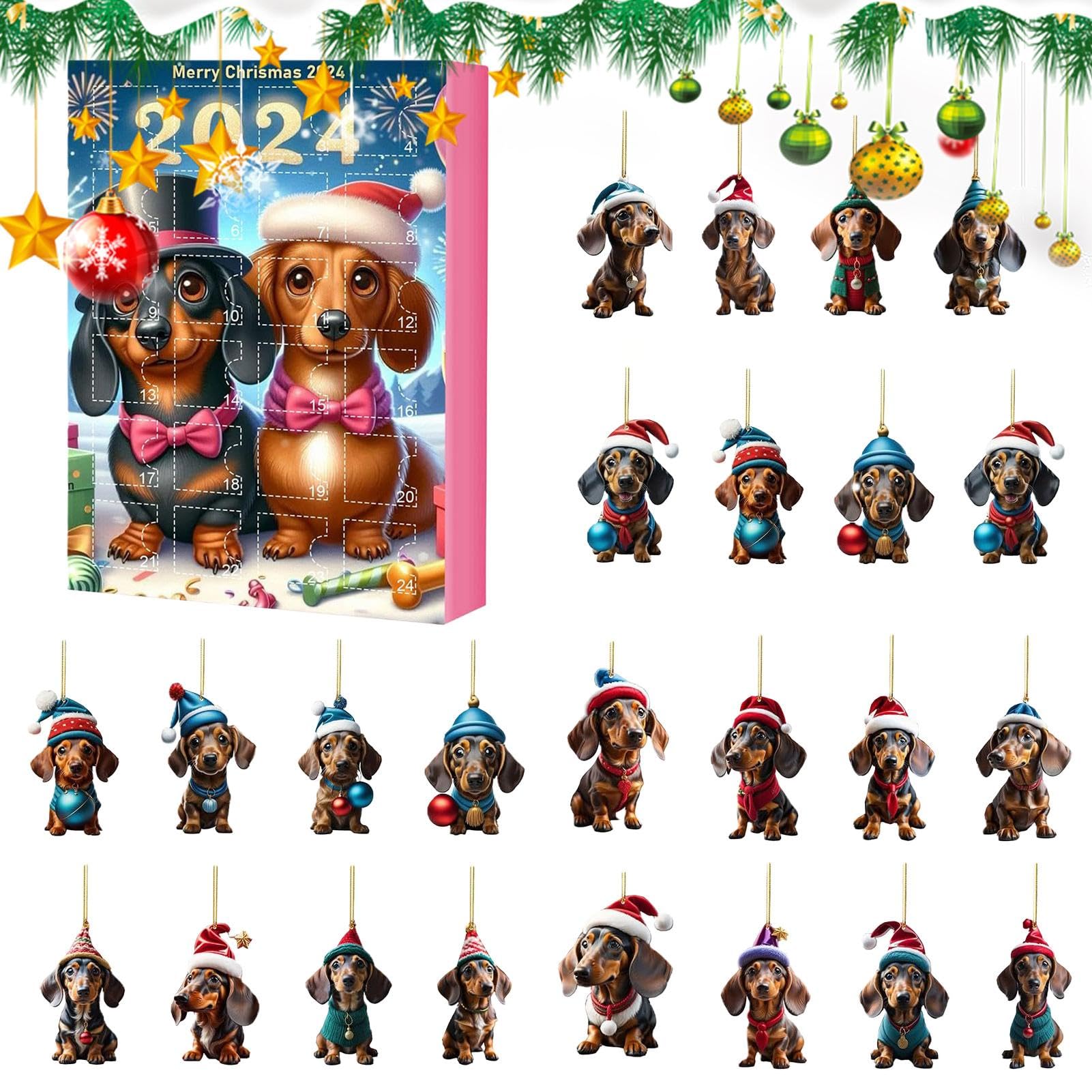christmas dog cliparts 2024