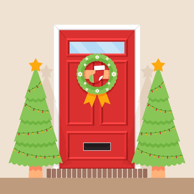 Christmas Door Vectors &amp; Illustrations for Free Download | clipart library