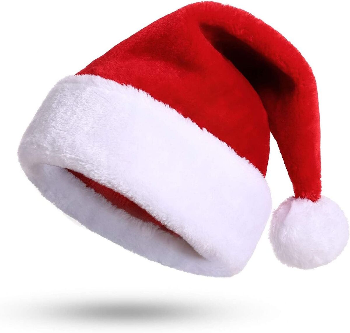 4 x Weihnachtsmannmütze Weihnachtsmannmütze Weihnachtsmann Hut Erwachsene  Deluxe