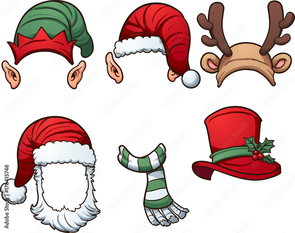 christmas hats clipart