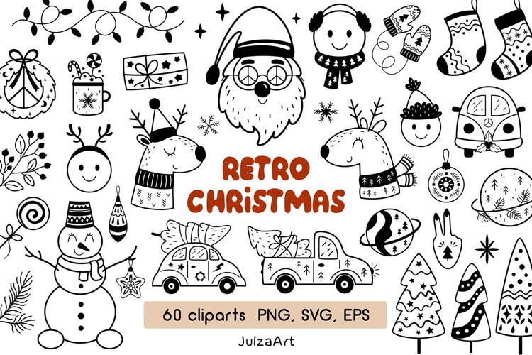 christmas images black and white