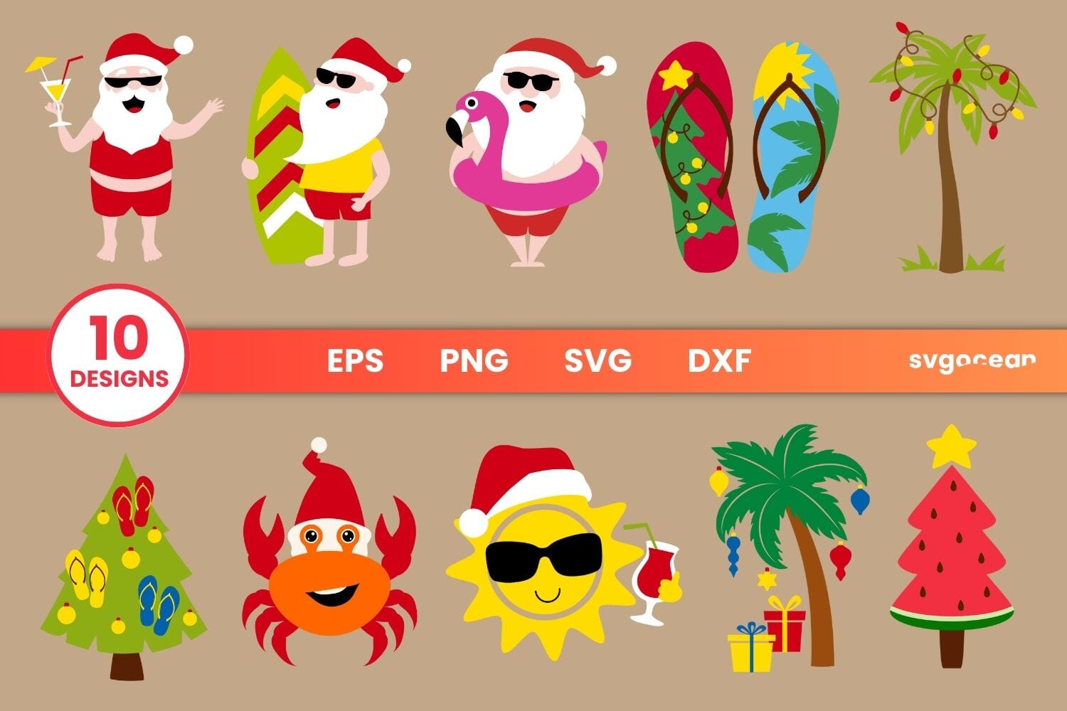 christmas in july clipart