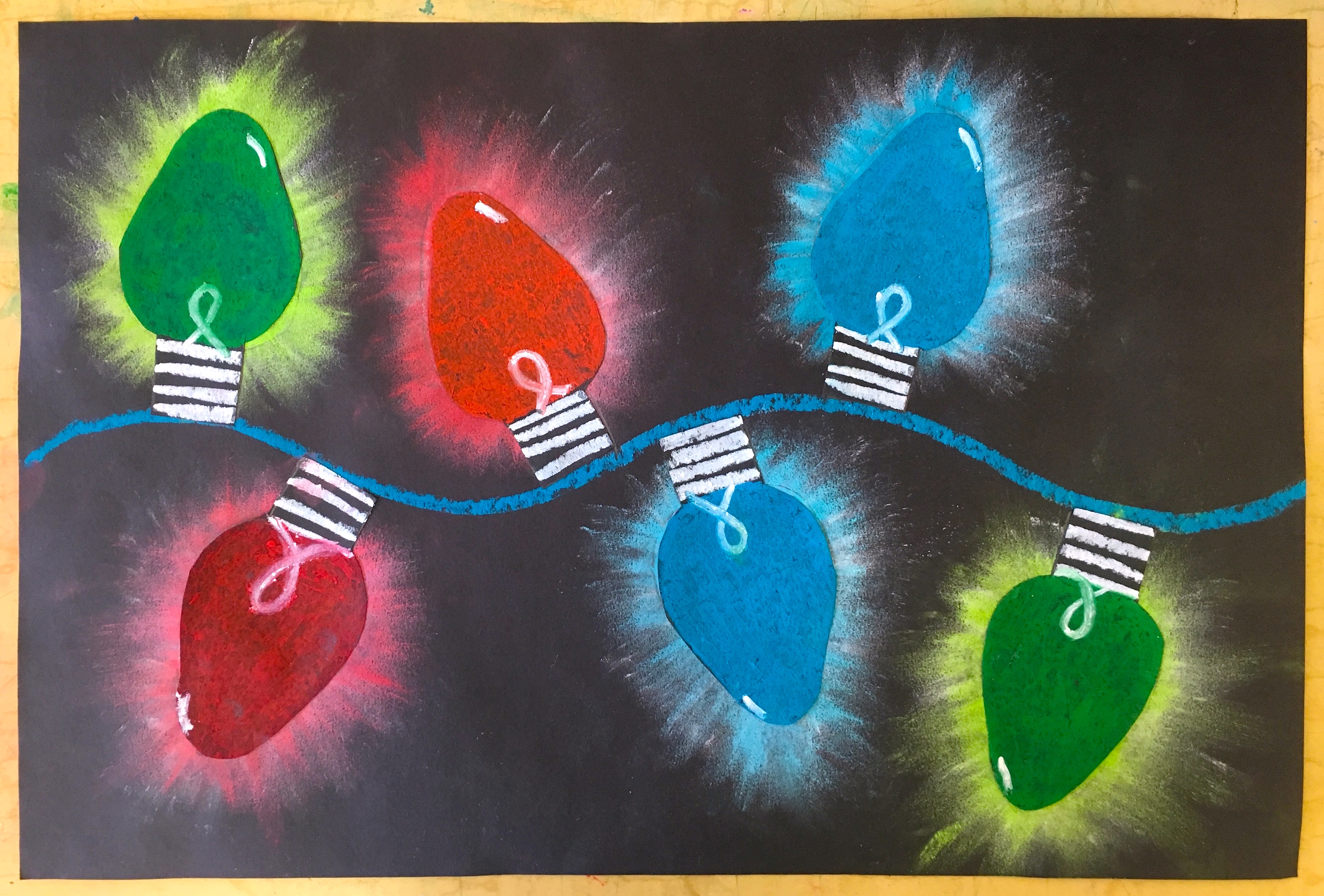 HOLIDAY LIGHTS! – 5TH GRADE – Art with Mrs Filmore